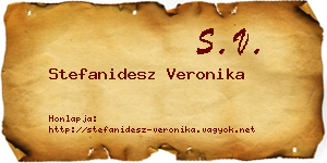 Stefanidesz Veronika névjegykártya